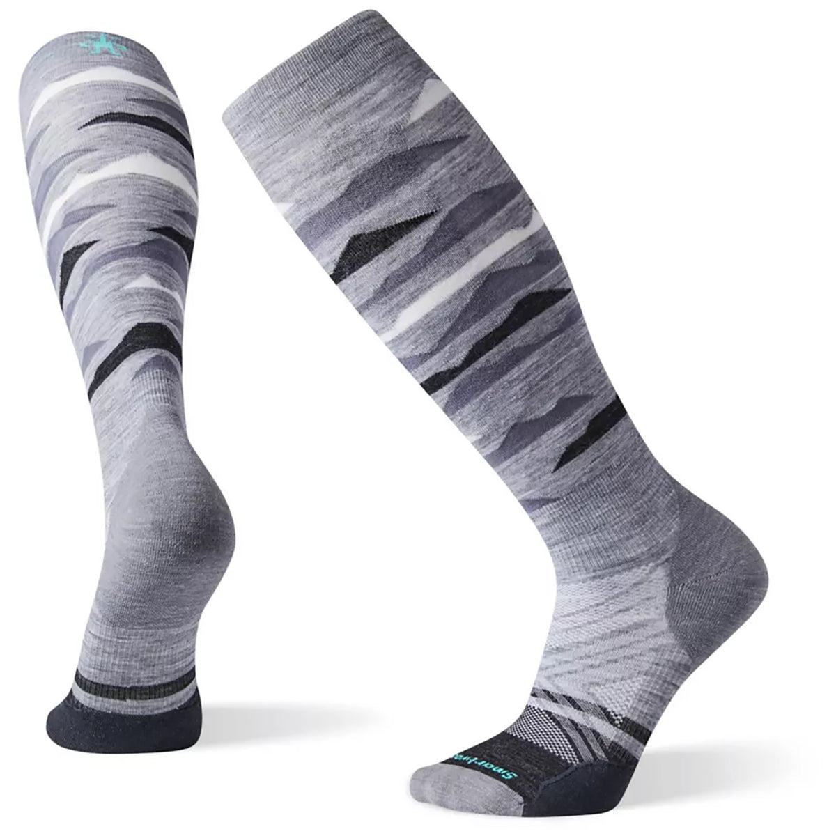 Smartwool Performance Ski Targeted Cushion Pattern OTC Socks Light Gray