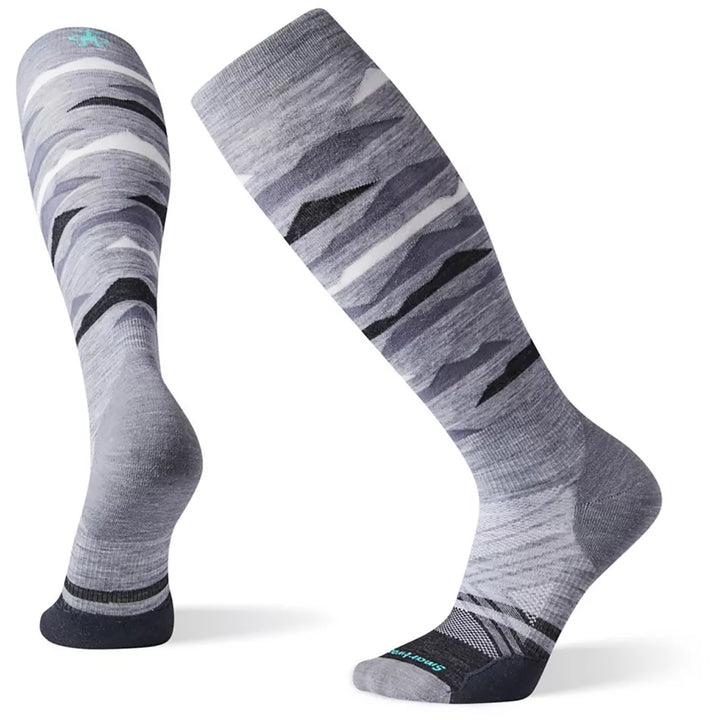 Smartwool Performance Ski Targeted Cushion Pattern OTC Socks Light Gray