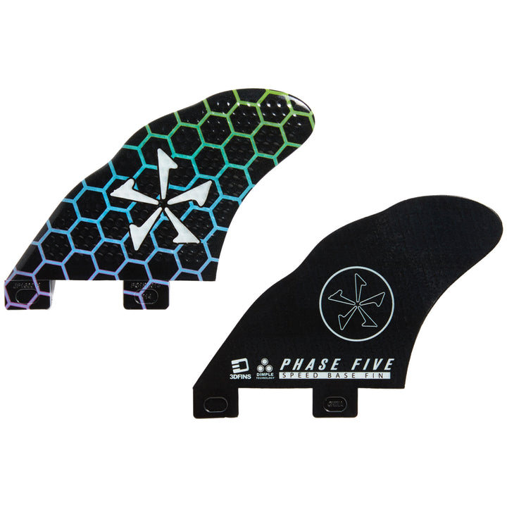 Phase Five 3D Speed Base Twin Fin Set Black/Green