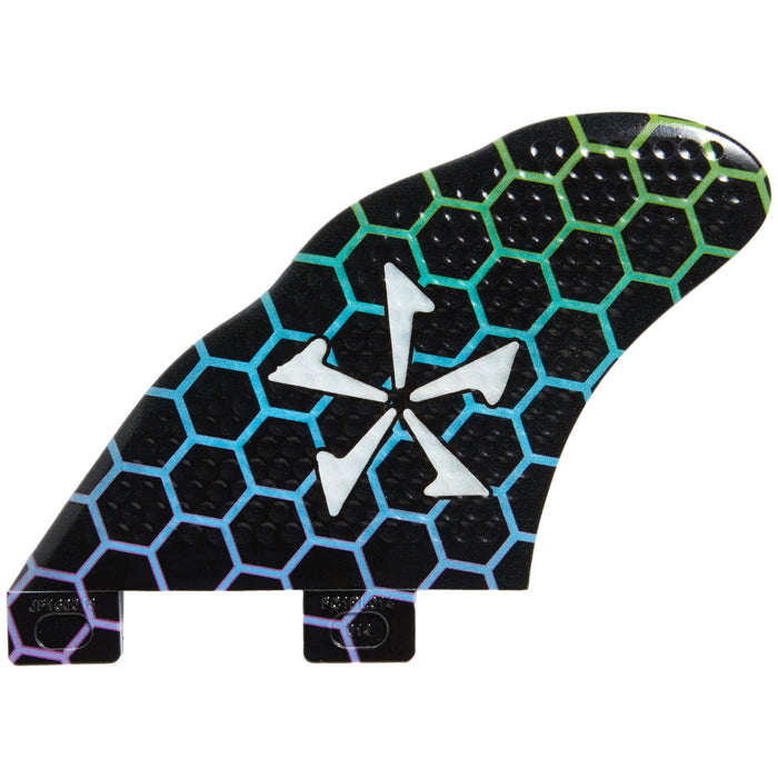Phase Five 3D Speed Base Twin Fin Set Black/Green