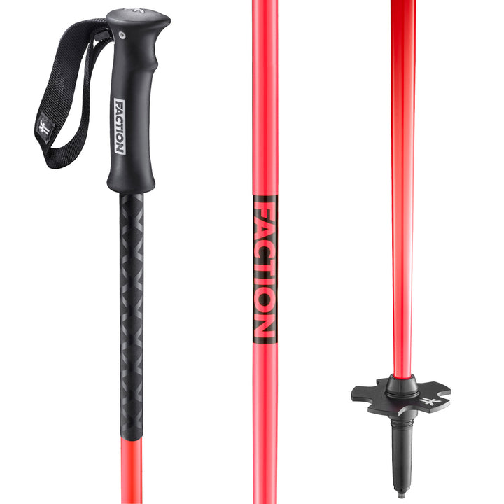 Faction Ski Poles 2026 Red