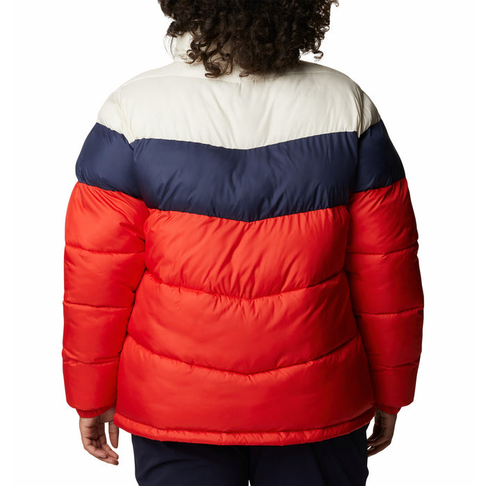 Columbia Puffect Plus Size Jacket - Women's Bold Orange, Nocturnal, Chalk