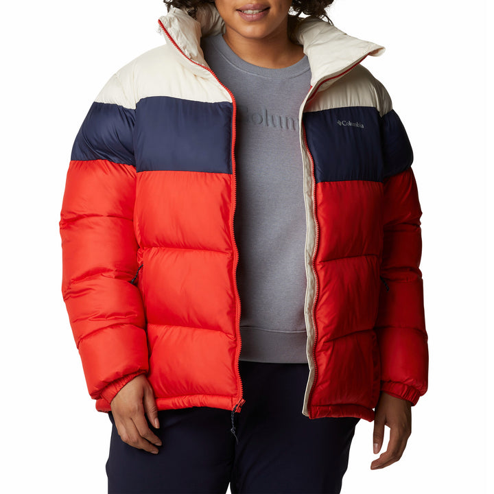Columbia Puffect Plus Size Jacket - Women's Bold Orange, Nocturnal, Chalk