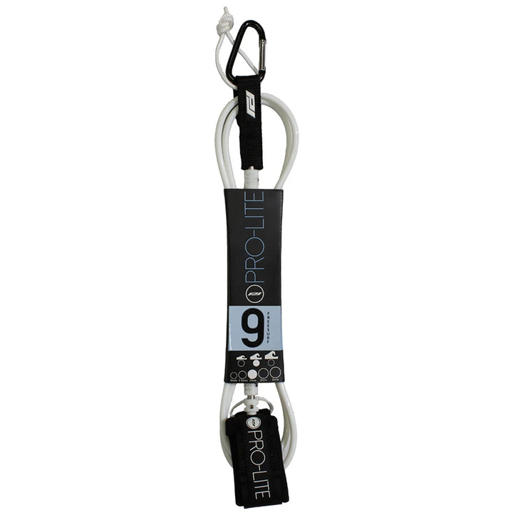 Pro-Lite 9' Freesurf Double Swivel Surfboard Leash White