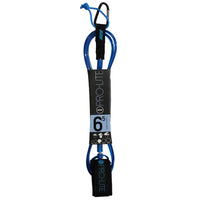 Pro-Lite 6.5' FreeSurf Surfboard Leash Clear Blue/Black Core::Clear Blue/Black Core