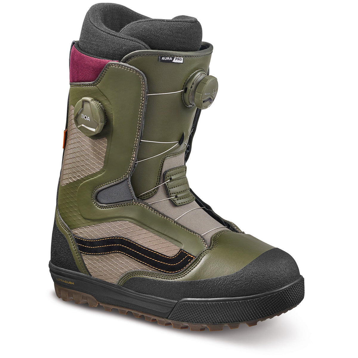 Vans Aura Pro Snowboard Boots 2022 Grape Leaf/Timberwolf