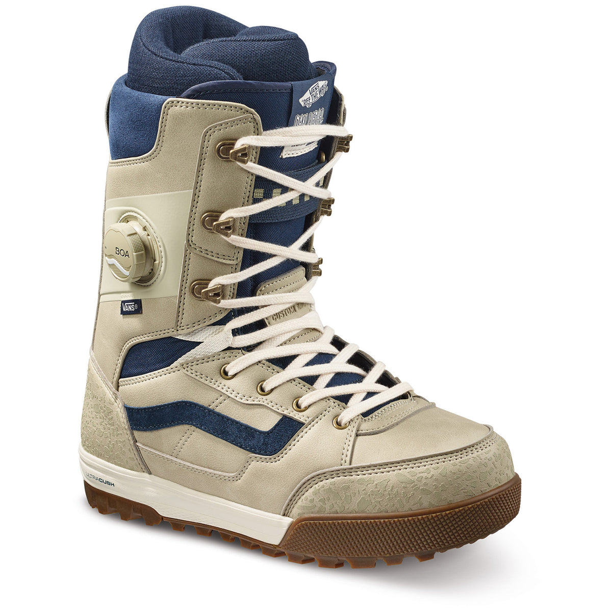 Vans Invado Pro Snowboard Boots 2022 (Dan Leidahl) Khaki/Navy