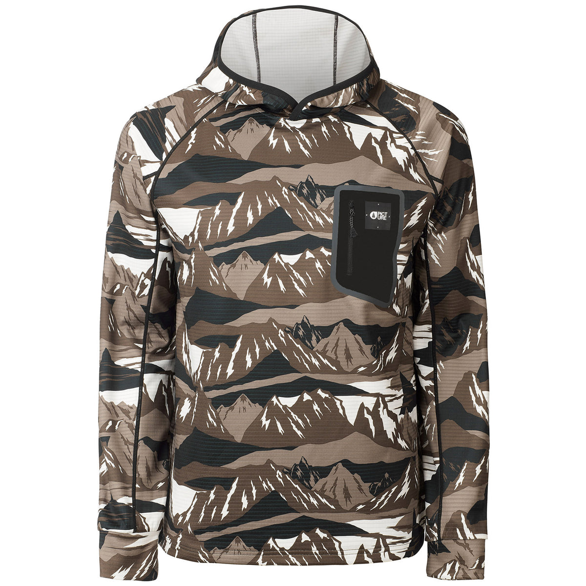 Picture Organic Bake Grid Fleece Hoodie - Men's Camountain