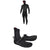 O'Neill 5.5/4+ Psycho Tech Chest Zip Hooded Wetsuit + 5mm Psycho Tech ST Wetsuit Boots