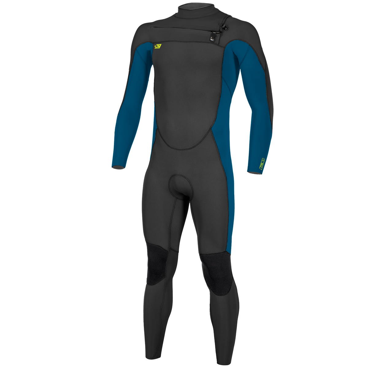 O'Neill 3/2 Ninja Chest Zip Wetsuit - Kids' Black/Ultrablue/Dayglow