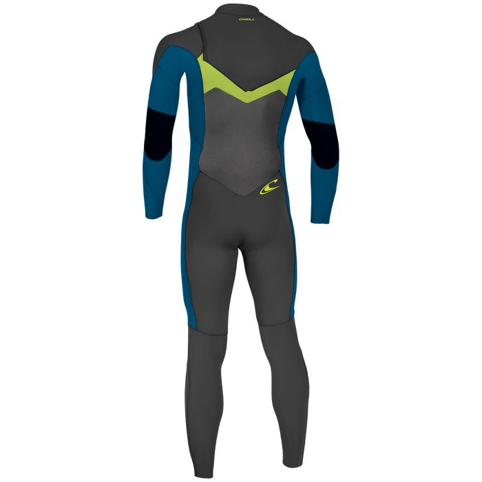 O'Neill 4/3 Ninja Chest Zip Wetsuit - Kids' Black/Ultra Blue/Dayglow