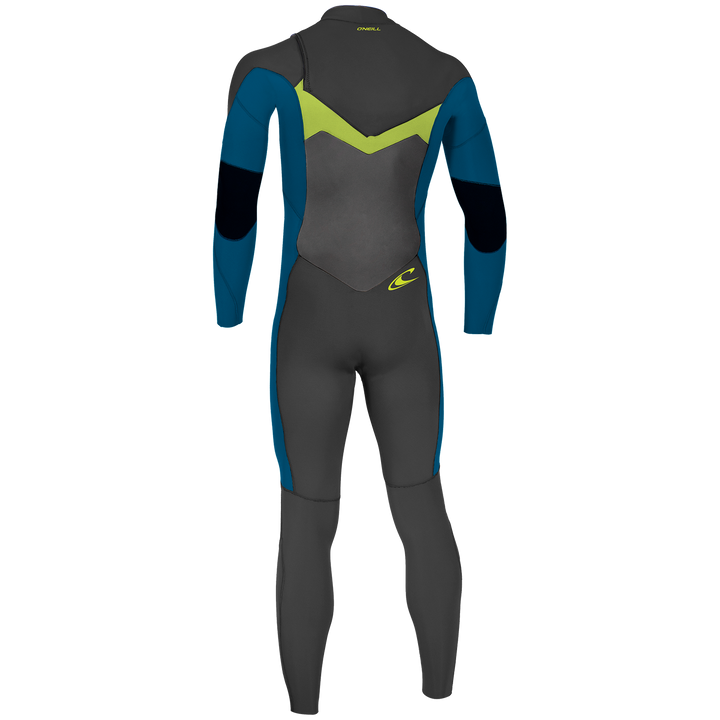O'Neill 4/3 Ninja Chest Zip Wetsuit - Kids' Black/Ultra Blue/Dayglow