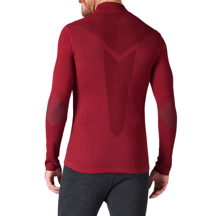 Smartwool Intraknit Thermal Merino Base Layer 1/4 Zip Top - Men's Tibetan Red/Forged Iron