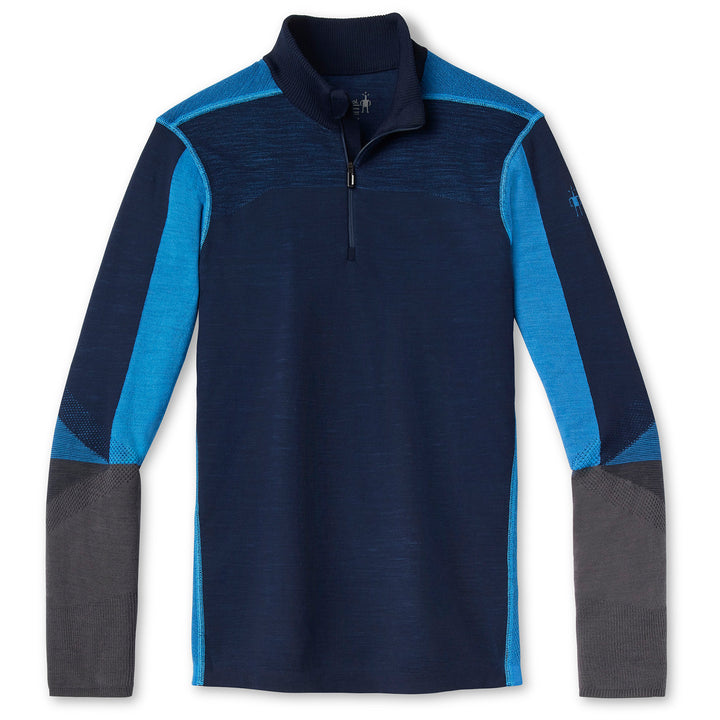 Smartwool Intraknit Merino 200 1/4 Colorblock Zip Neck Top - Men's Deep Navy