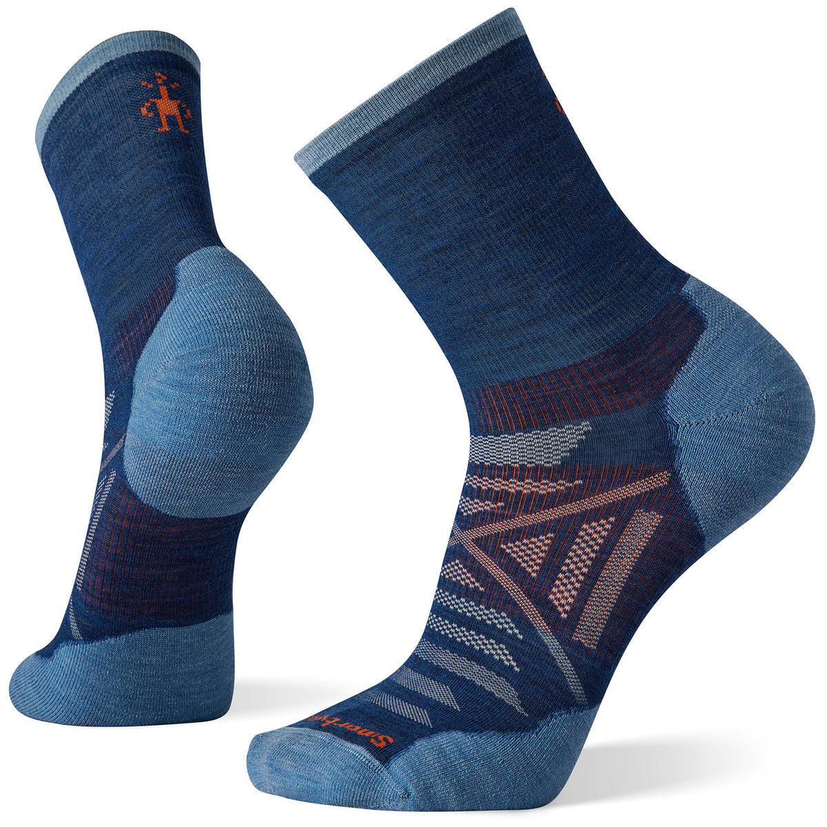 Smartwool Performance Run Cold Weather Mid Crew Socks - Unisex Alpine Blue