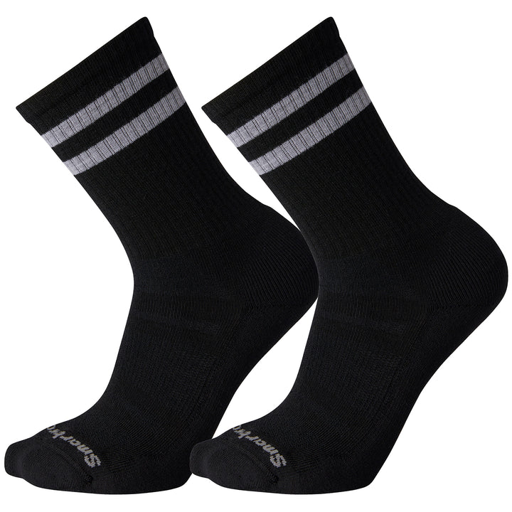 Smartwool Athletic Targeted Cushion Stripe Crew 2-Pack Socks - Unisex Black