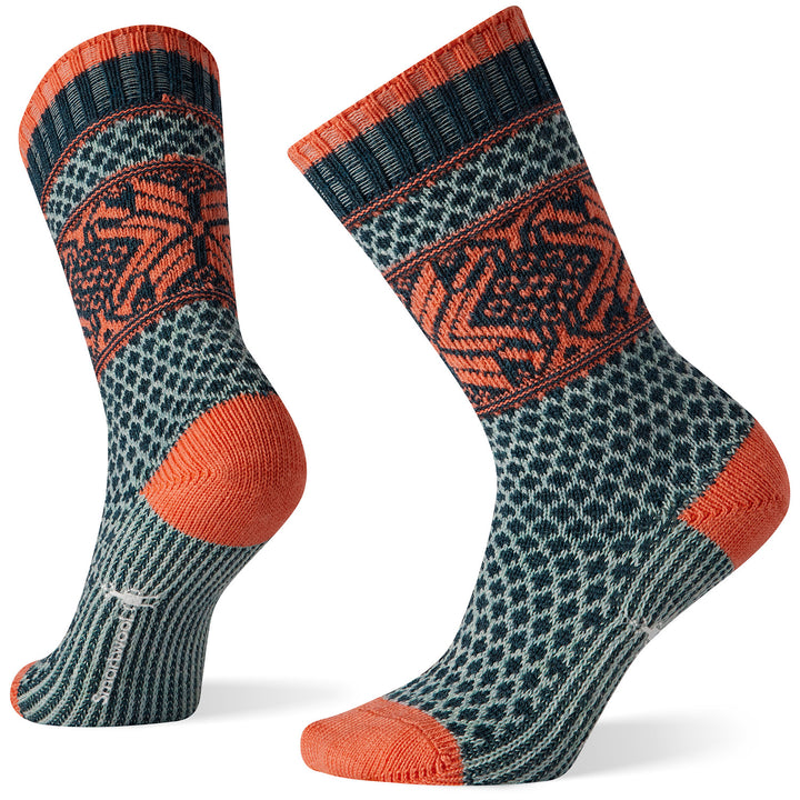 Smartwool Everyday Popcorn Snowflake Pattern Crew Socks - Women's Twilight Blue