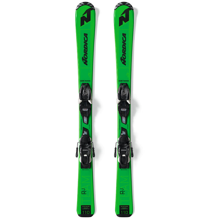 Nordica Team J R Skis + Jr 4.5 FDT Ski Bindings - Toddlers' 2021 Green/Black