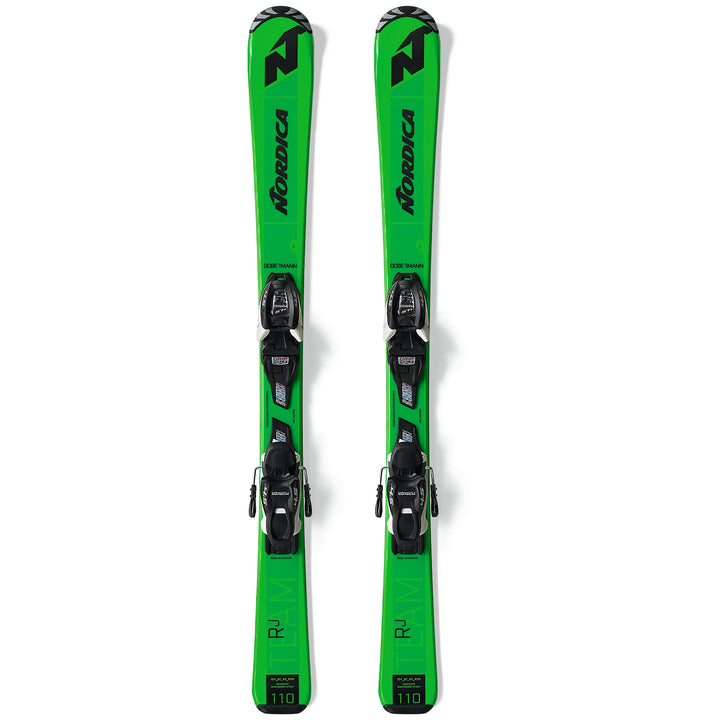 Nordica Team J R Skis + Jr 4.5 FDT Ski Bindings - Toddlers' 2021 Green/Black