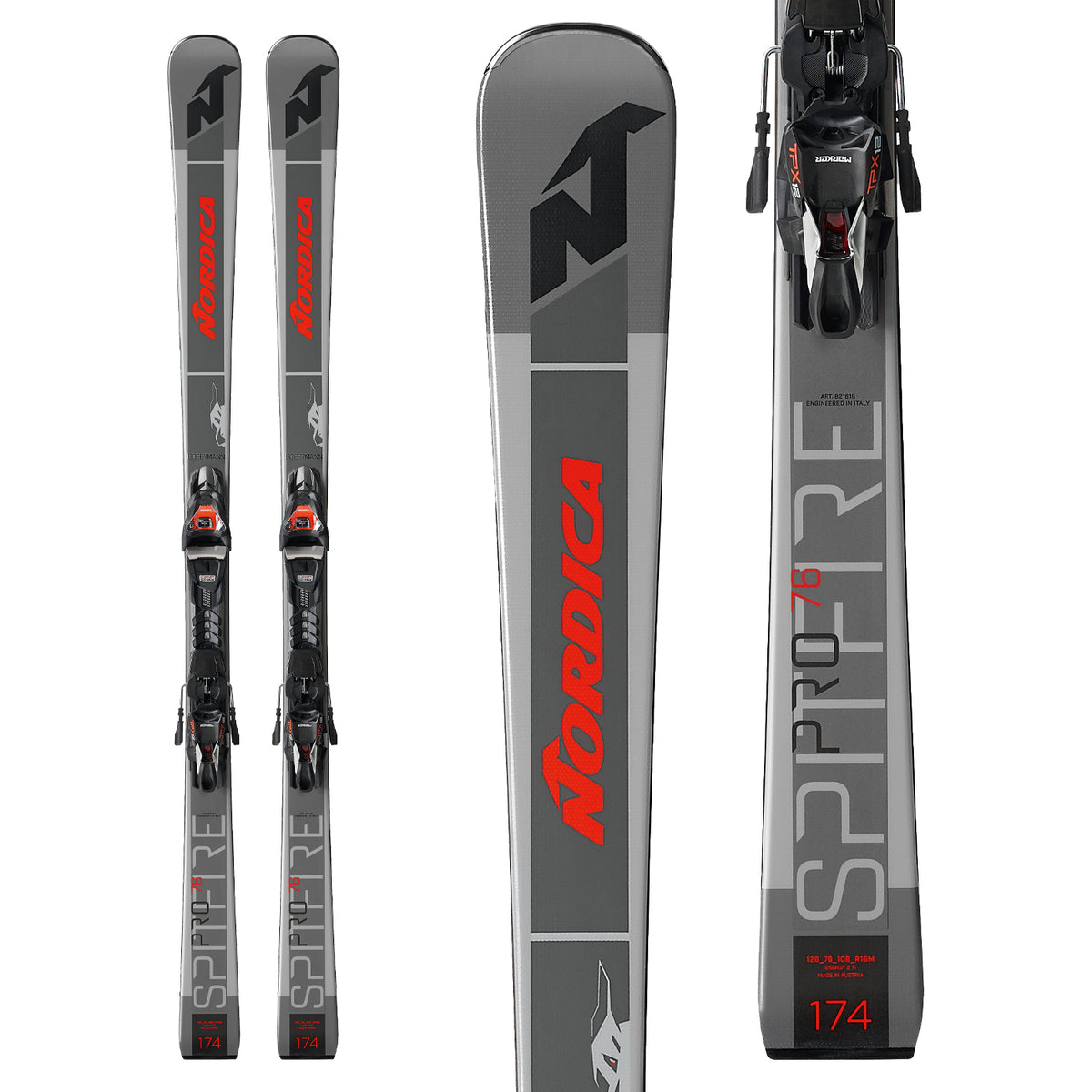 Nordica Dobermann Spitfire Pro 76 Skis + TPX 12 FDT Ski Bindings 2021