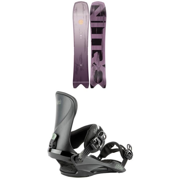 Nitro Squash Snowboard - Women's 2022 + Nitro Cosmic Snowboard Bindings - Women's 2022