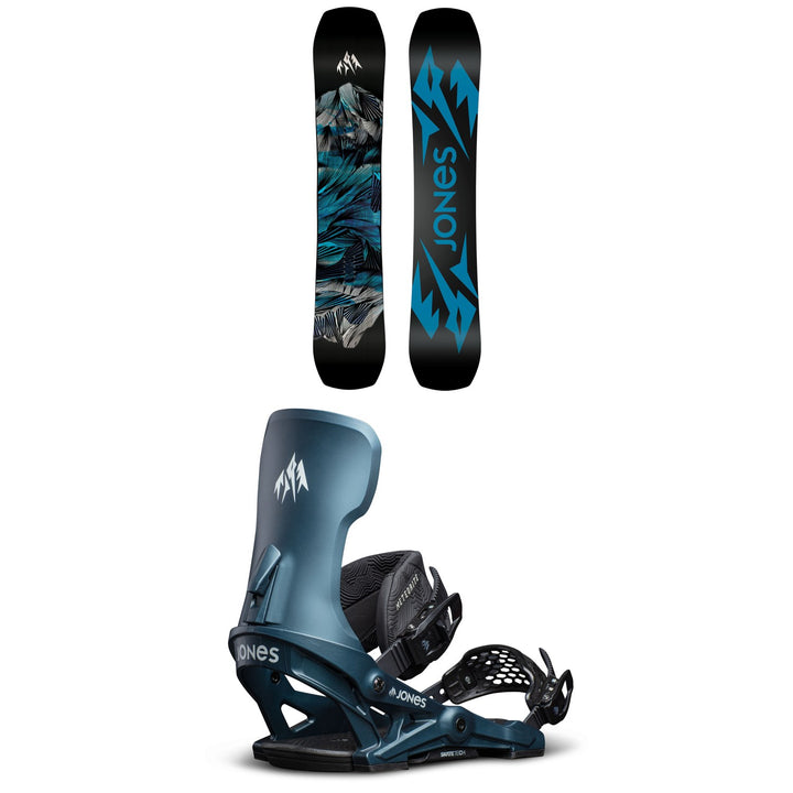 Jones Mountain Twin Snowboard 2022 + Jones Meteorite Snowboard Bindings 2022