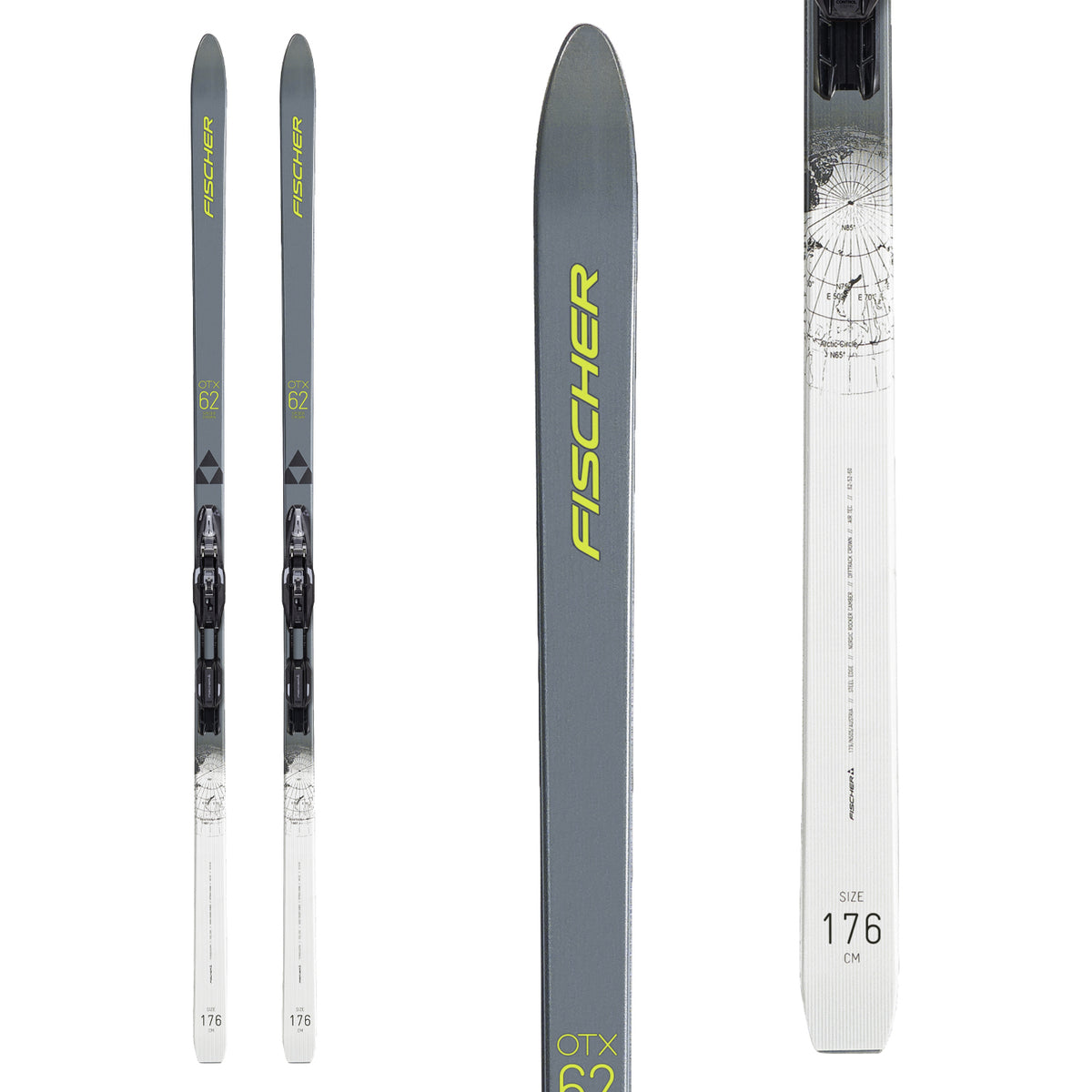 Fischer Spider 62 Crown Xtralite Cross Country Skis + Step-In IFP Bindings 2022