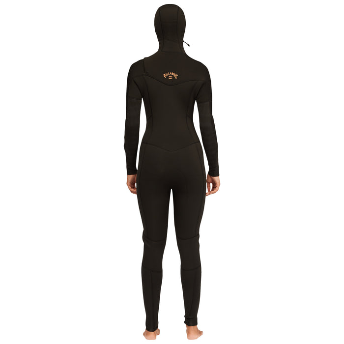 Billabong 5/4 Synergy Chest Zip Hooded Wetsuit - Women's Black Tie Dye