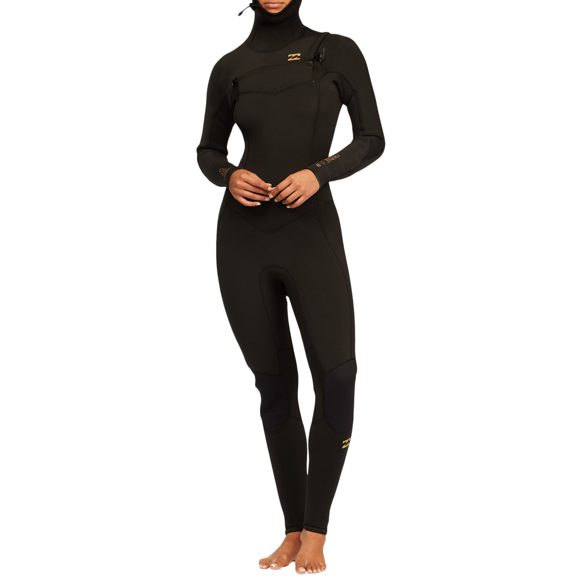 Billabong 5/4 Synergy Chest Zip Hooded Wetsuit - Women's Black Tie Dye