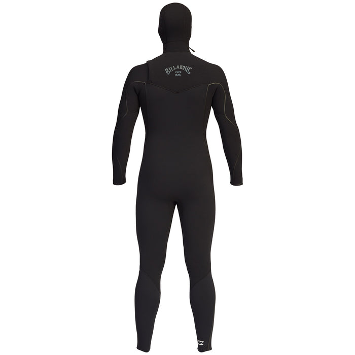 Billabong 4/3 Furnace Comp Chest Zip Hooded Wetsuit Black