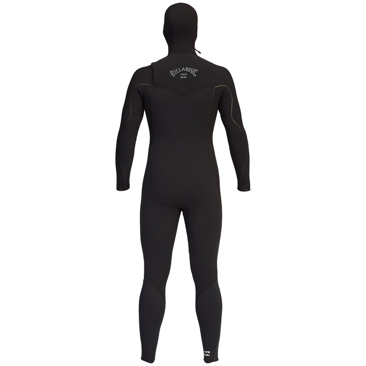 Billabong 4/3 Furnace Comp Chest Zip Hooded Wetsuit Black