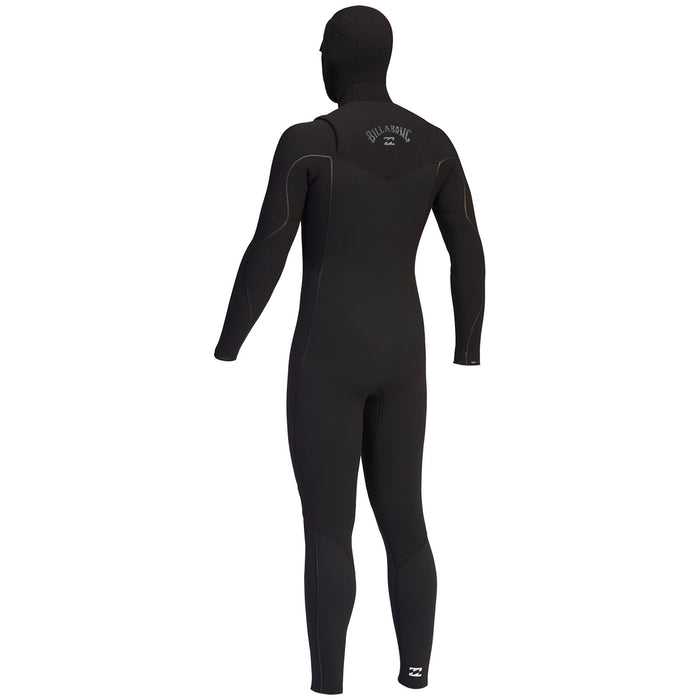 Billabong 4/3 Furnace Comp Chest Zip Hooded Wetsuit Black
