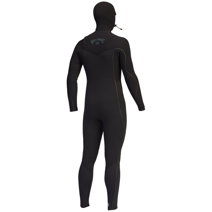 Billabong 4/3 Furnace Comp Chest Zip Hooded Wetsuit Black