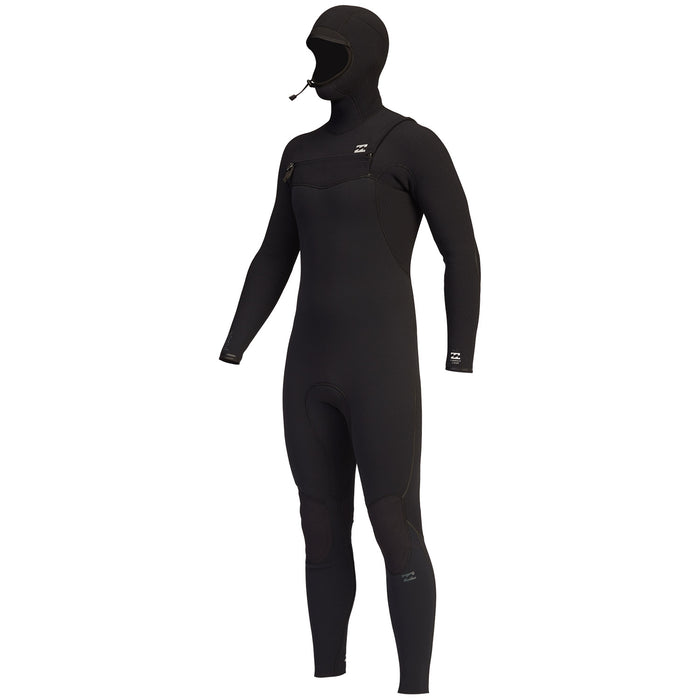 Billabong 4/3 Furnace Comp Chest Zip Hooded Wetsuit Black