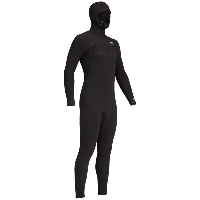 Billabong 4/3 Furnace Comp Chest Zip Hooded Wetsuit Black