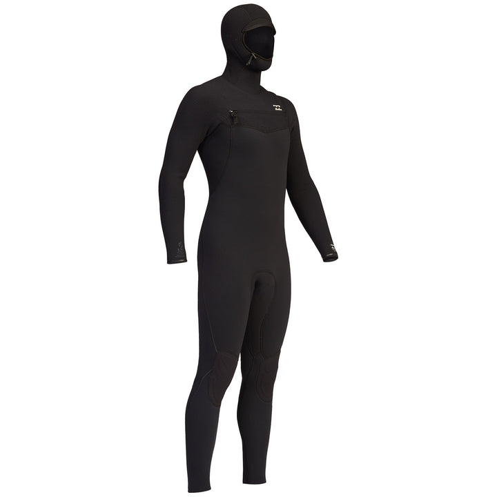 Billabong 4/3 Furnace Comp Chest Zip Hooded Wetsuit Black