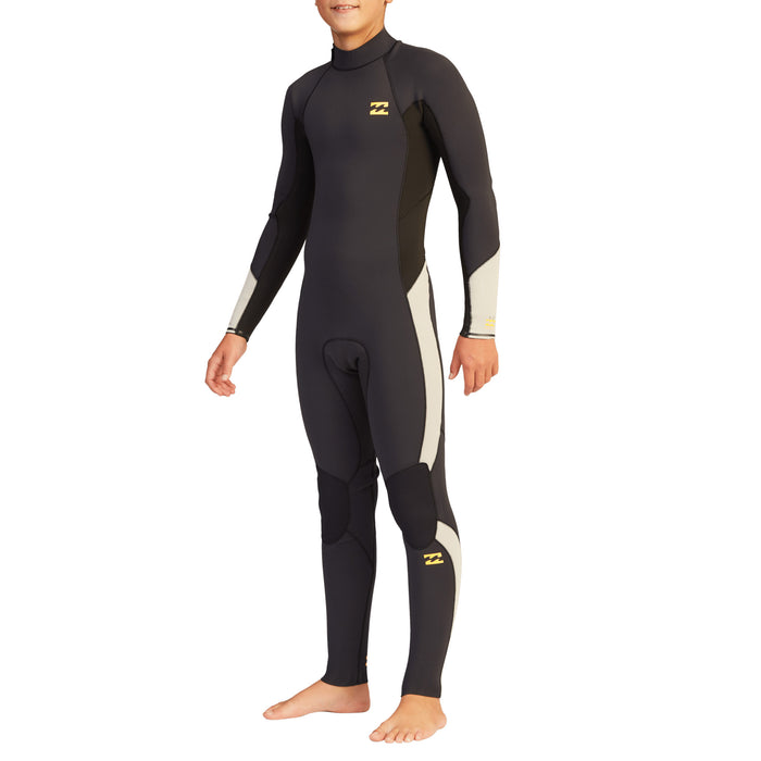 Billabong 3/2 Absolute Back Zip GBS Wetsuit - Boys' Black Rock