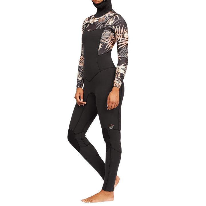 Billabong 4/3 Salty Dayz Hooded Wetsuit - Women's Black Pebble