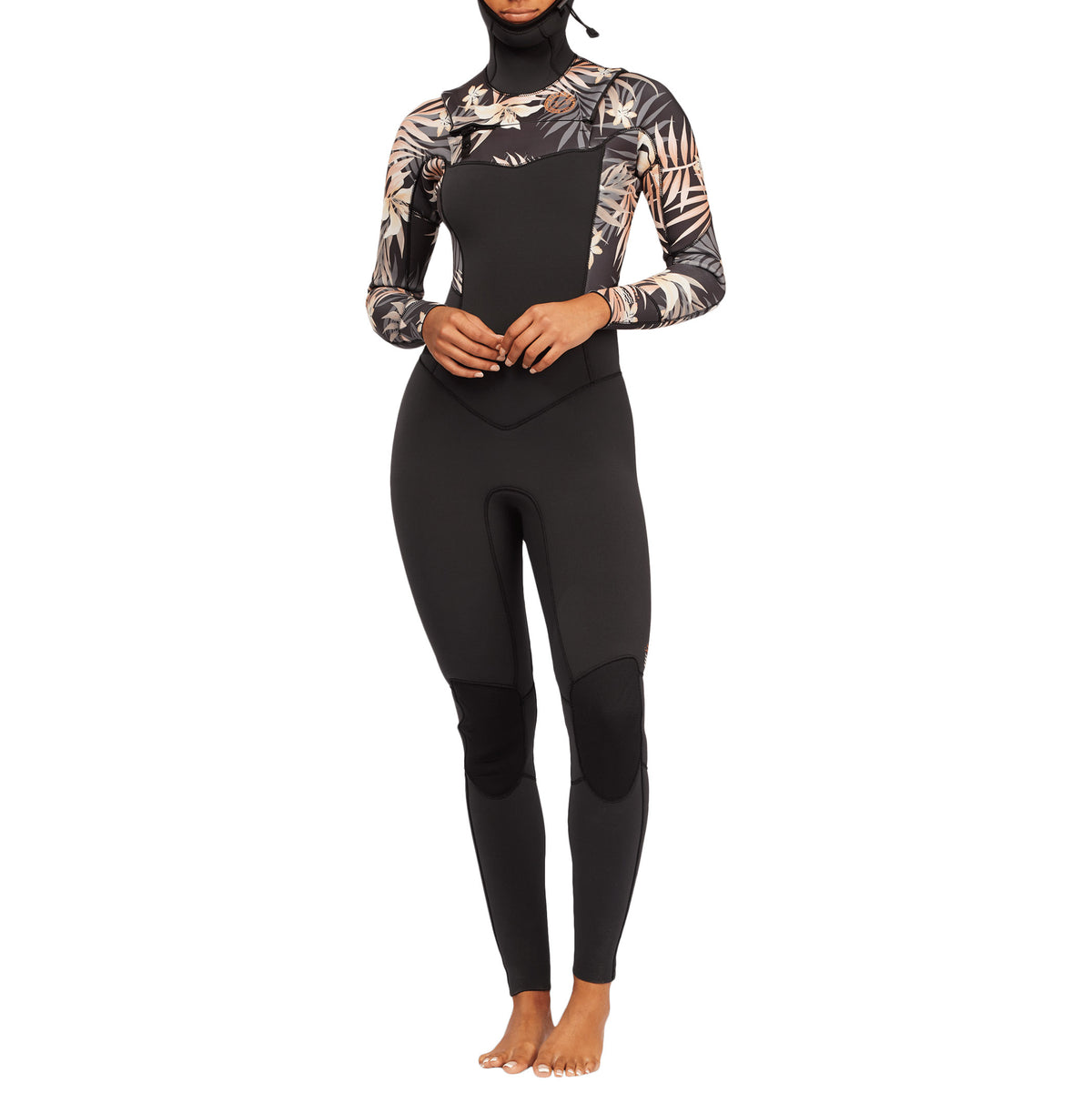 Billabong 4/3 Salty Dayz Hooded Wetsuit - Women's Black Pebble