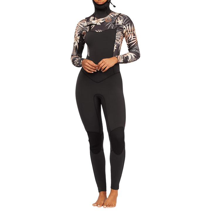 Billabong 4/3 Salty Dayz Hooded Wetsuit - Women's Black Pebble