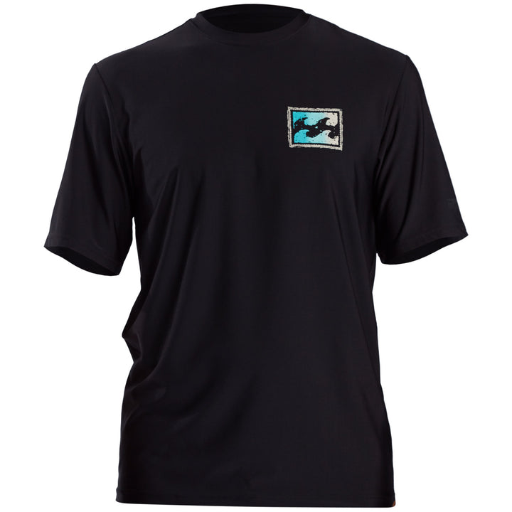 Billabong Crayon Wave Loose Fit Short Sleeve Surf Shirt Black