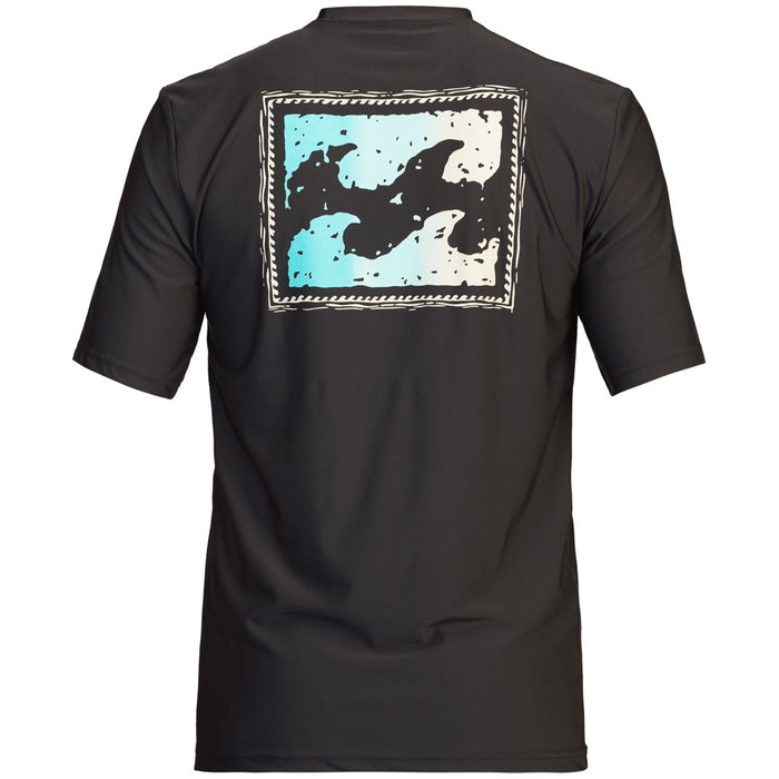 Billabong Crayon Wave Loose Fit Short Sleeve Surf Shirt Black