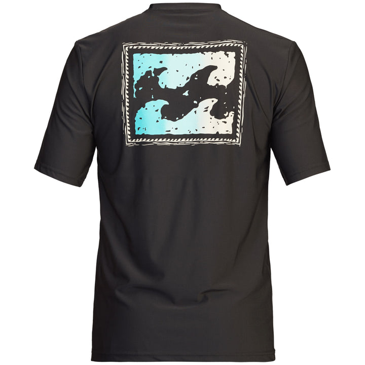 Billabong Crayon Wave Loose Fit Short Sleeve Surf Shirt Black