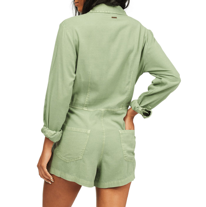 Billabong Gigi Twill Playsuit - Women's Safari Green
