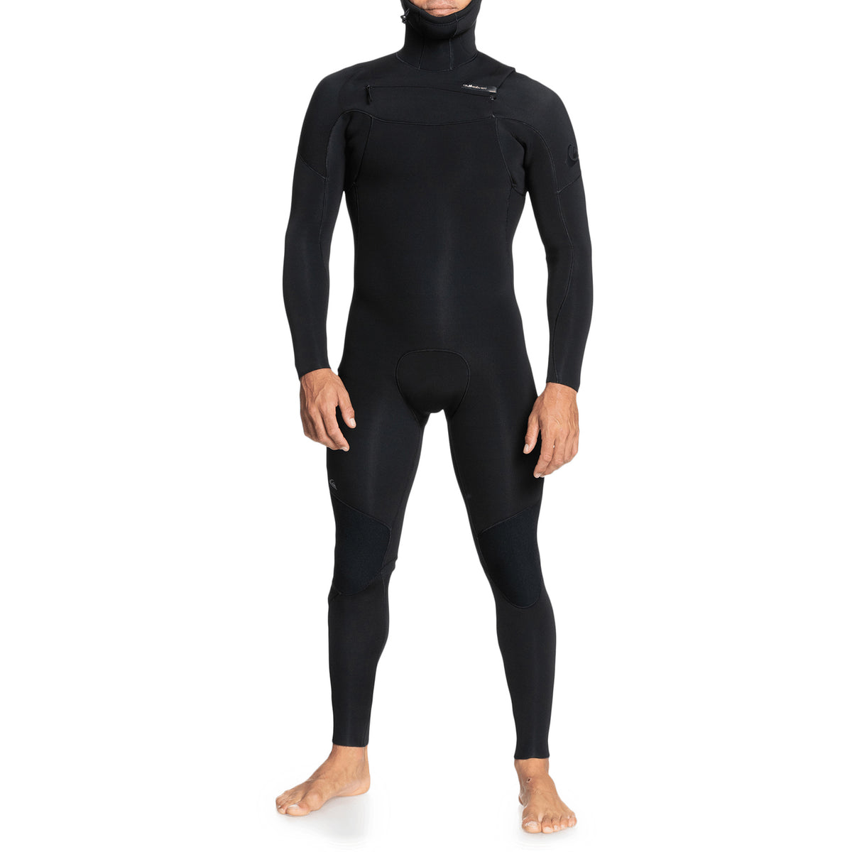 Quiksilver 4/3 Everyday Sessions Chest Zip Hooded Wetsuit Black
