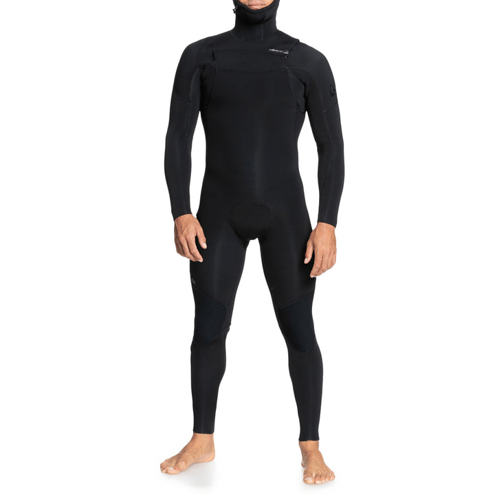 Quiksilver 4/3 Everyday Sessions Chest Zip Hooded Wetsuit Black