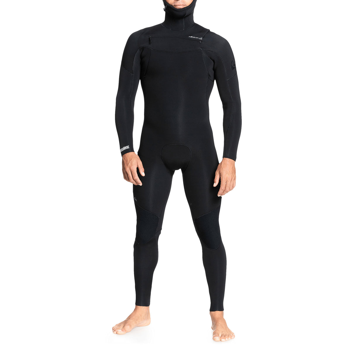 Quiksilver 5/4/3 Everyday Sessions Chest Zip Hooded Wetsuit Black