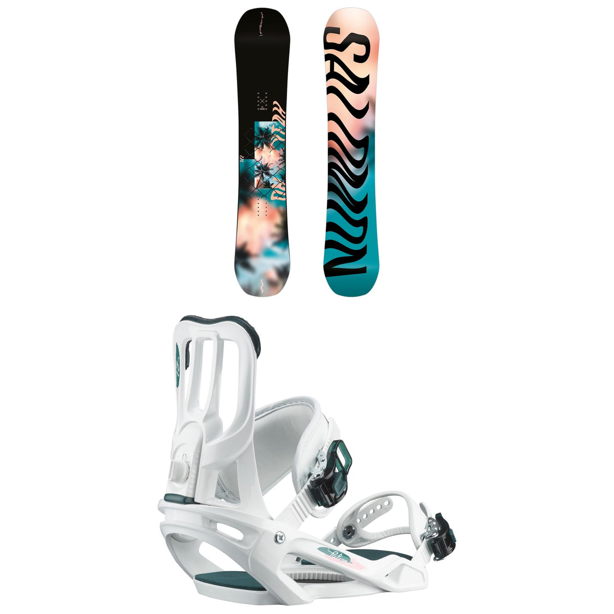Salomon Oh Yeah Snowboard + Salomon Spell Snowboard Bindings - Women's 2021