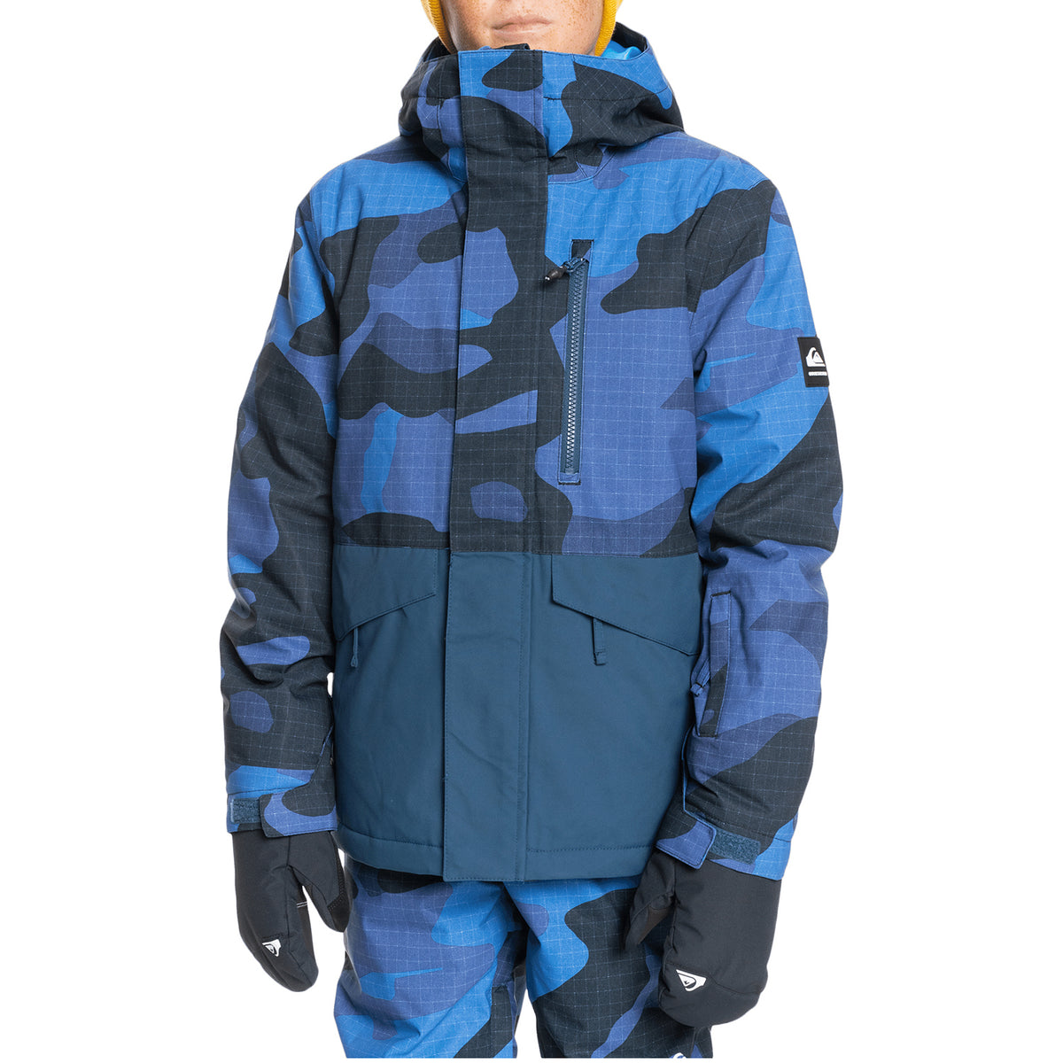 Quiksilver Mission Printed Block Jacket - Boys' Bluebird Giant Camo