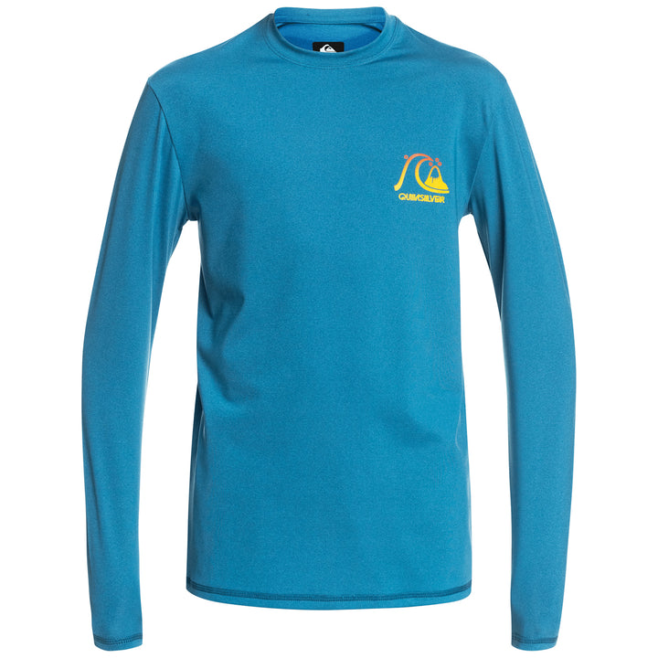 Quiksilver Heritage Heather Long Sleeve Surf Tee - Boys' Vallarta Blue Heather